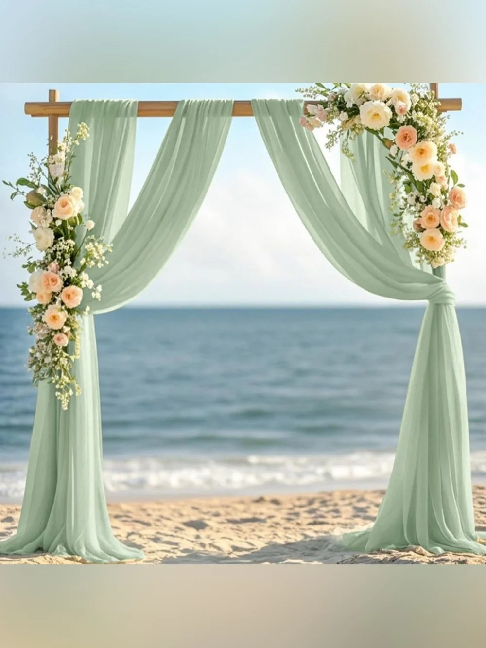 Sage Green Wedding / Party Arch Shimmery Draping Fabric, 29
